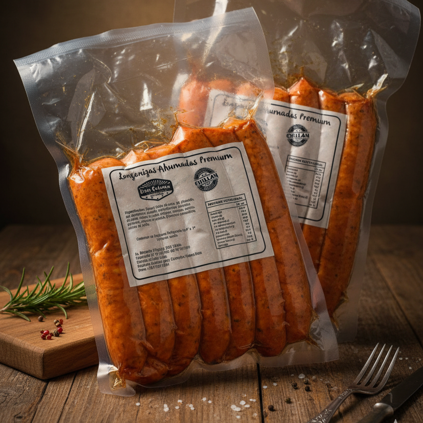 LONGANIZA DE CHILLAN DON COLOMA 15 x 1 kg - Lote 300 kg ($4.990 + IVA x kg)